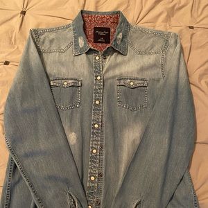 American Eagle Denim Button Up